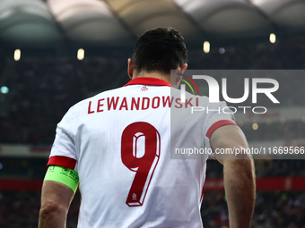 Robert Lewandowski of Poland during UEFA Nations League football match Poland - Croatia at National Stadium in Warsaw, Poland on October 15,...