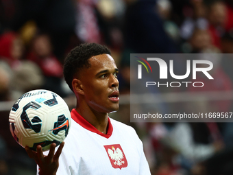 Michael Ameyaw of Poland during UEFA Nations League football match Poland - Croatia at National Stadium in Warsaw, Poland on October 15, 202...