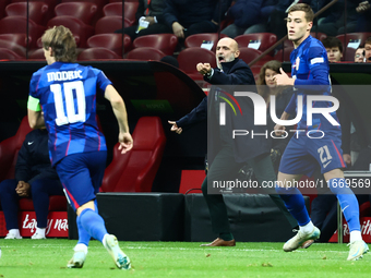 Michal Probierz coach of Poland team team during UEFA Nations League football match Poland - Croatia at National Stadium in Warsaw, Poland o...