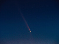 Comet C/2023 A3 (Tsuchinshan-ATLAS) is visible to the naked eye for the first time in 80,000 years and lights up the night sky over Monroe,...