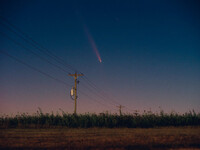 Comet C/2023 A3 (Tsuchinshan-ATLAS) is visible to the naked eye for the first time in 80,000 years and lights up the night sky over Monroe,...