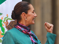 President of Mexico, Claudia Sheinbaum Pardo, speaks during a press conference after the High Level Summit between U.S. and Mexican business...