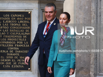 President of Mexico, Claudia Sheinbaum Pardo, and Francisco Alberto Cervantes Diaz, president of the Business Coordinating Council (CCE), at...