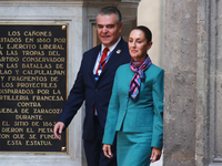 President of Mexico, Claudia Sheinbaum Pardo, and Francisco Alberto Cervantes Diaz, president of the Business Coordinating Council (CCE), at...