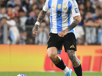 Enzo Fernandez of Argentina plays during a match between Argentina and Bolivia at Estadio Mas Monumental Antonio Vespucio Liberti in Buenos...