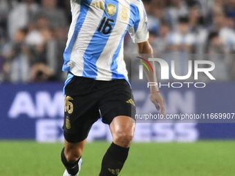 Nahuel Molina of Argentina plays during a match between Argentina and Bolivia at Estadio Mas Monumental Antonio Vespucio Liberti in Buenos A...