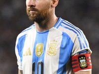 Lionel Messi of Argentina plays during a match between Argentina and Bolivia at Estadio Mas Monumental Antonio Vespucio Liberti in Buenos Ai...