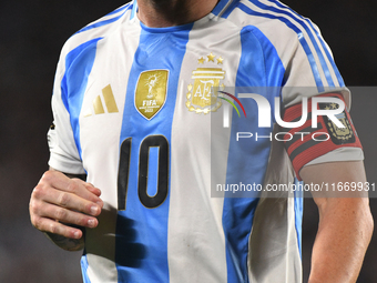 Lionel Messi of Argentina plays during a match between Argentina and Bolivia at Estadio Mas Monumental Antonio Vespucio Liberti in Buenos Ai...