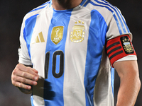 Lionel Messi of Argentina plays during a match between Argentina and Bolivia at Estadio Mas Monumental Antonio Vespucio Liberti in Buenos Ai...