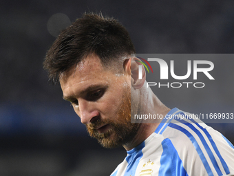 Lionel Messi of Argentina plays during a match between Argentina and Bolivia at Estadio Mas Monumental Antonio Vespucio Liberti in Buenos Ai...