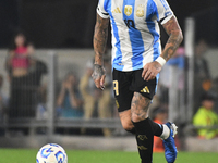 Nicolas Otamendi of Argentina plays during a match between Argentina and Bolivia at Estadio Mas Monumental Antonio Vespucio Liberti in Bueno...