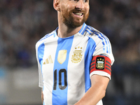 Lionel Messi of Argentina plays during a match between Argentina and Bolivia at Estadio Mas Monumental Antonio Vespucio Liberti in Buenos Ai...