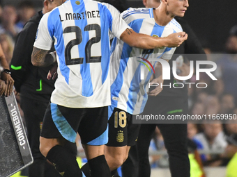 Nicolas Paz makes his national team debut in a match between Argentina and Bolivia at Estadio Mas Monumental Antonio Vespucio Liberti in Bue...