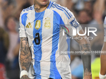 Enzo Fernandez participates in a match between Argentina and Bolivia at Estadio Mas Monumental Antonio Vespucio Liberti in Buenos Aires, Arg...