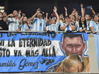 Fans of Argentina during a match between Argentina and Bolivia at Estadio Mas Monumental Antonio Vespucio Liberti in Buenos Aires, Argentina...