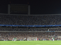 Fans of Argentina during a match between Argentina and Bolivia at Estadio Mas Monumental Antonio Vespucio Liberti in Buenos Aires, Argentina...