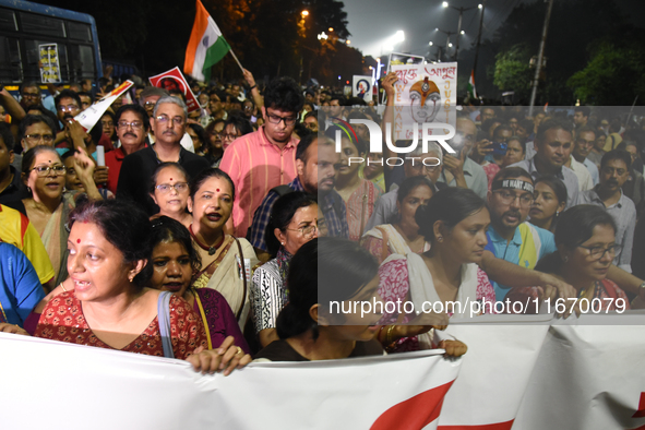 A large gathering takes place at the 'Droh carnival', the human-chain protest demonstration against the rape and murder of a junior doctor o...