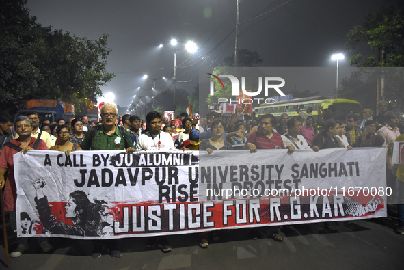 A large gathering takes place at the 'Droh carnival', the human-chain protest demonstration against the rape and murder of a junior doctor o...