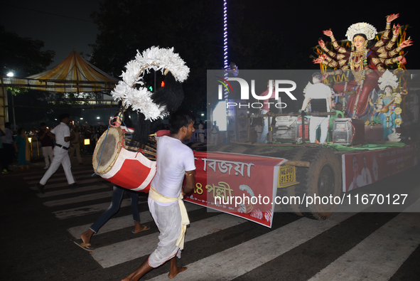 Biswa Bangla award-winning idols of Hindu Goddess Durga mark the recognition by UNESCO of Durga Puja as an 'Intangible Cultural Heritage of...