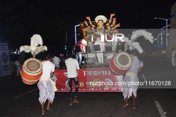 Biswa Bangla award-winning idols of Hindu Goddess Durga mark the recognition by UNESCO of Durga Puja as an 'Intangible Cultural Heritage of...