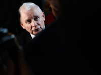 Law and Justice leader Jaroslaw Kaczynski during the Polish Parliament session in Warsaw, Poland on October 16, 2024. (