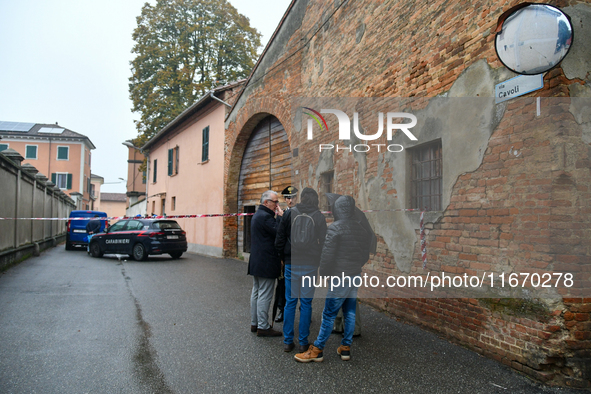 The street of the house of the femicide in Solero, Italy, on October 16, 2024, of the professor Patrizia Russo by the hand of her husband Gi...