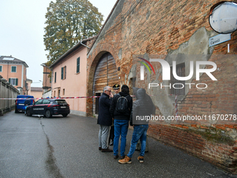 The street of the house of the femicide in Solero, Italy, on October 16, 2024, of the professor Patrizia Russo by the hand of her husband Gi...