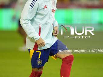 Alvaro Morata centre-forward of Spain and AC Milan during the UEFA Nations League 2024/25 League A Group A4 match between Spain and Serbia a...