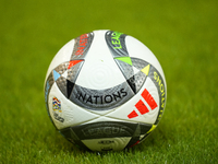 Match ball during the UEFA Nations League 2024/25 League A Group A4 match between Spain and Serbia at Estadio Nuevo Arcangel on October 15,...