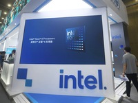 Visitors visit the stand of Intel at the 2024 Apsara Conference in Hangzhou, Zhejiang province, China, on September 19, 2024. (