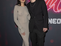 Ava Maria and Anton Bitter attend the ''Anora'' New York premiere at Regal Times Square in New York, USA, on October 15, 2024. (