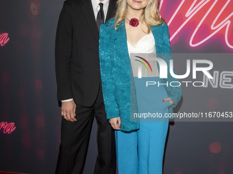 Vlad Mamai and Masha Zhak attend the ''Anora'' New York premiere at Regal Times Square in New York, USA, on October 15, 2024. (