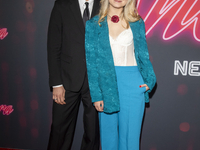 Vlad Mamai and Masha Zhak attend the ''Anora'' New York premiere at Regal Times Square in New York, USA, on October 15, 2024. (