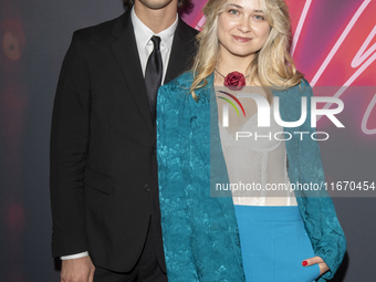 Vlad Mamai and Masha Zhak attend the ''Anora'' New York premiere at Regal Times Square in New York, USA, on October 15, 2024. (