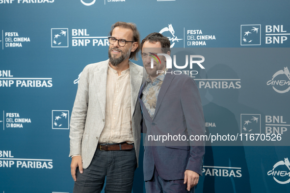 Elio Germano and Andrea Segre attend the ''Berlinguer - The Great Ambition'' (Berlinguer - La grande ambizione) photocall during the 18th Ro...