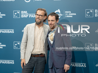 Elio Germano and Andrea Segre attend the ''Berlinguer - The Great Ambition'' (Berlinguer - La grande ambizione) photocall during the 18th Ro...