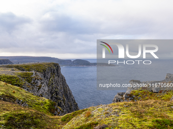 A general view of the fjords in North Cape, Norway,  on September 27, 2024. Nordkapp or North Cape is considered the northernmost point in E...