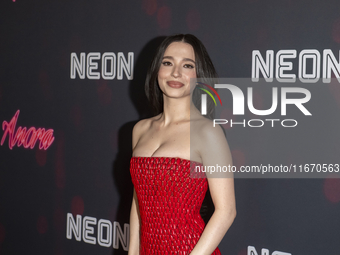 Mikey Madison attends the ''Anora'' New York premiere at Regal Times Square in New York, USA, on October 15, 2024. (