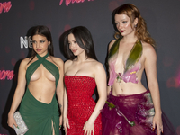 Luna Sofia Miranda, Mikey Madison, and Lindsey Normington attend the ''Anora'' New York premiere at Regal Times Square in New York, USA, on...