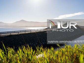 A view of the Atlantic Ocean Road, Norway on September 18, 2024. The Atlantic Road in Norway was voted the most beautiful motorway in the wo...