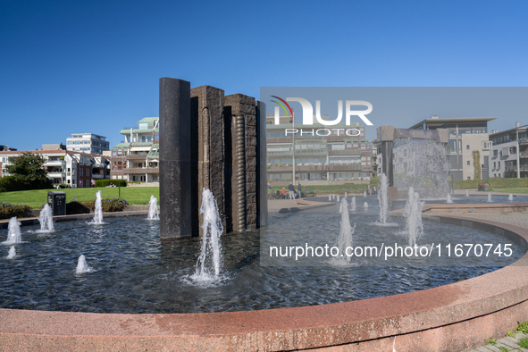 A general view of Kristiansand, Norway on September 13, 2024. Kristiansand is a city and municipality in Agder county, Norway. The city is t...