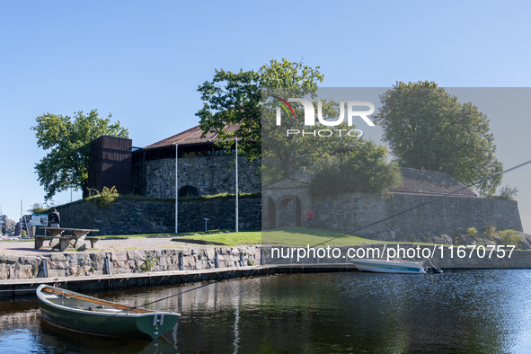 A general view of the Kristiansand fortress in Kristiansand, Norway on September 13, 2024. Kristiansand fortress was finished in 1672 and fo...