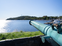 A general view of the Kristiansand fortress in Kristiansand, Norway on September 13, 2024. Kristiansand fortress was finished in 1672 and fo...