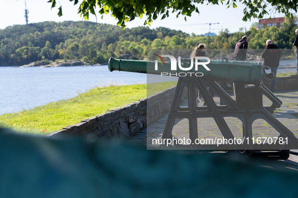 A general view of the Kristiansand fortress in Kristiansand, Norway on September 13, 2024. Kristiansand fortress was finished in 1672 and fo...