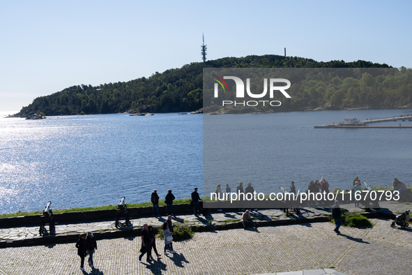 A general view of Kristiansand, Norway on September 13, 2024. Kristiansand is a city and municipality in Agder county, Norway. The city is t...