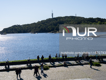 A general view of Kristiansand, Norway on September 13, 2024. Kristiansand is a city and municipality in Agder county, Norway. The city is t...