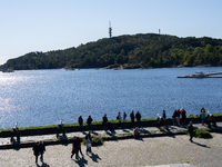 A general view of Kristiansand, Norway on September 13, 2024. Kristiansand is a city and municipality in Agder county, Norway. The city is t...