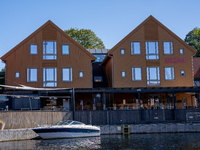 A general view of Fiskebrygga (The Fish Wharf), in Kristiansand, Norway on September 13, 2024. Fiskebrygga  is a former fish landing in the...