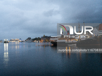 A general view of Bergen's harbor, in Bergen, Norway, on September 15, 2024. Bergen is the second-largest city in Norway, with a population...