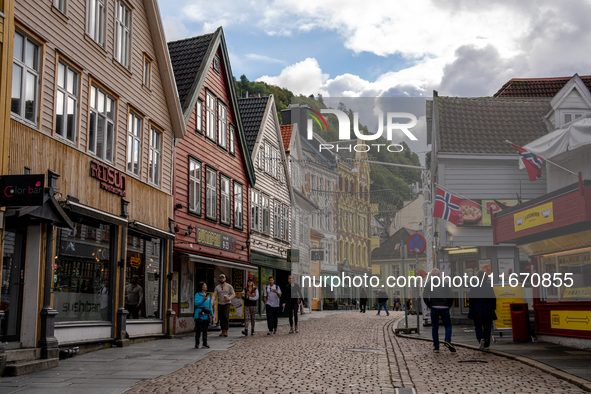 A general view of Bergen, Norway, on September 16, 2024. Bergen is the second-largest city in Norway, with a population of approximately 289...